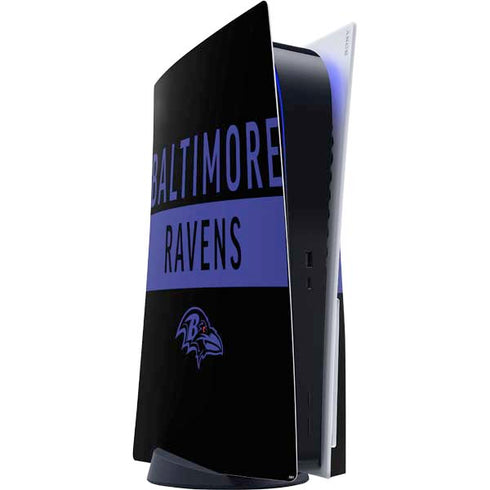 NFL Baltimore Ravens Black Performance Series PS5 Console Skin