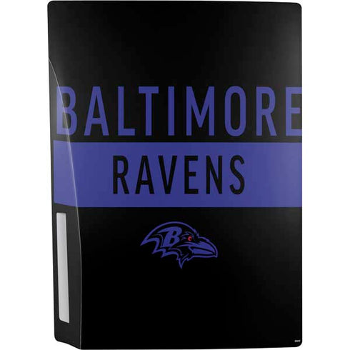NFL Baltimore Ravens Black Performance Series PS5 Console Skin