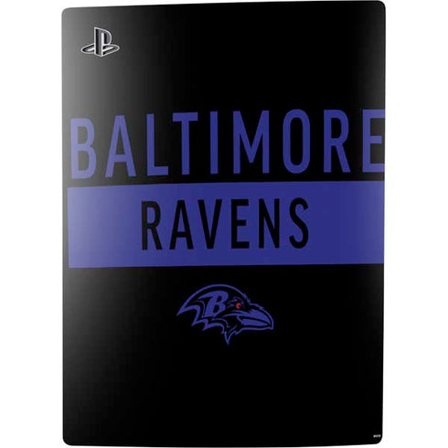 NFL Baltimore Ravens Black Performance Series PS5 Digital Edition Console Skin