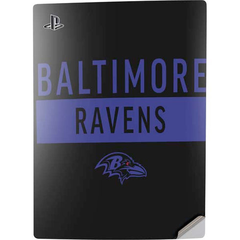 NFL Baltimore Ravens Black Performance Series PS5 Digital Edition Console Skin