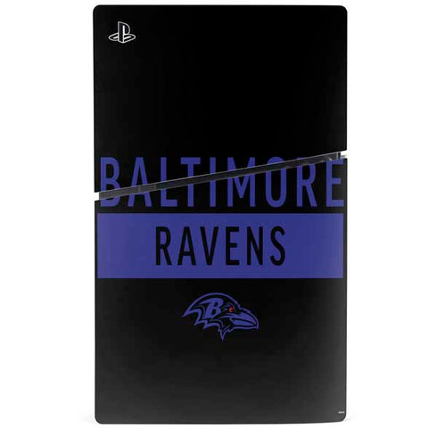 NFL Baltimore Ravens Black Performance Series PS5 Slim Disk Console Skin