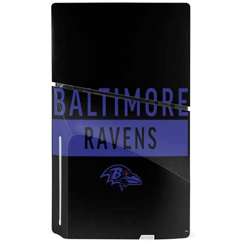 NFL Baltimore Ravens Black Performance Series PS5 Slim Disk Console Skin