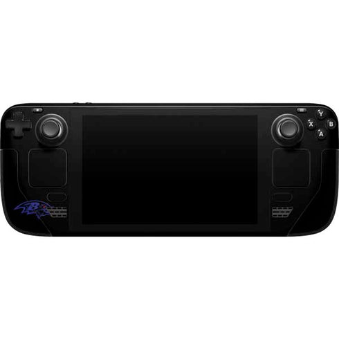 NFL Baltimore Ravens Black Performance Series Steam Deck Handheld Gaming Computer Skin