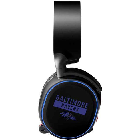 NFL Baltimore Ravens Black Performance Series SteelSeries Arctis 3 Skin
