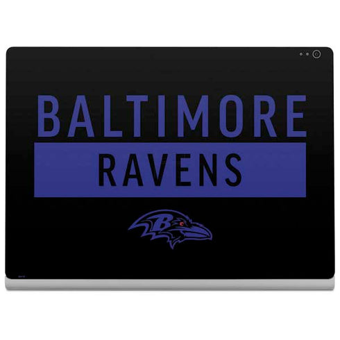NFL Baltimore Ravens Black Performance Series Surface Book 2 13.5in Skin