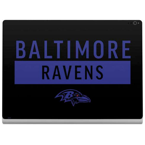 NFL Baltimore Ravens Black Performance Series Surface Book 2 15in Skin