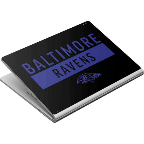 NFL Baltimore Ravens Black Performance Series Surface Book Skin