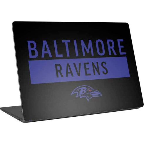 NFL Baltimore Ravens Black Performance Series Surface Laptop 4 15in Skin
