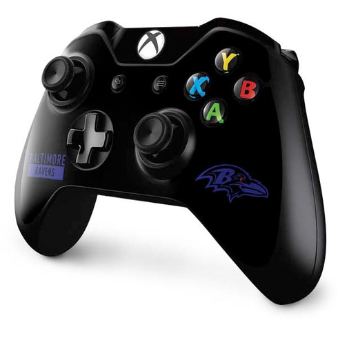NFL Baltimore Ravens Black Performance Series Xbox One Controller Skin