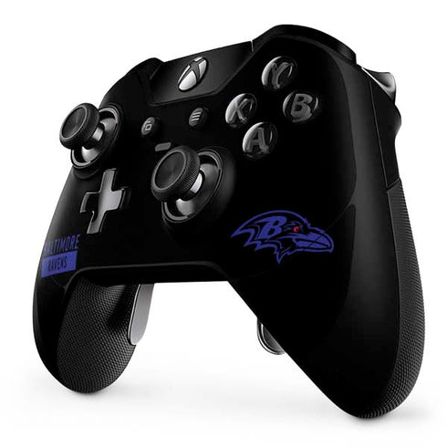 NFL Baltimore Ravens Black Performance Series Xbox One Elite Controller Skin