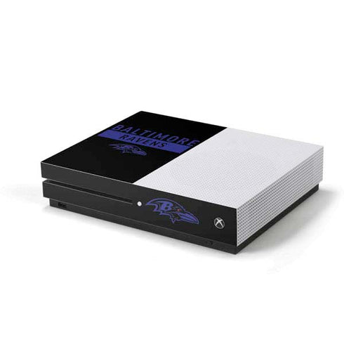 NFL Baltimore Ravens Black Performance Series Xbox One S Console Skin