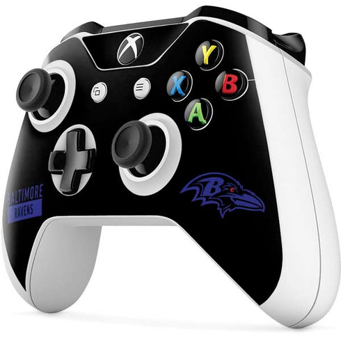 NFL Baltimore Ravens Black Performance Series Xbox One S Controller Skin