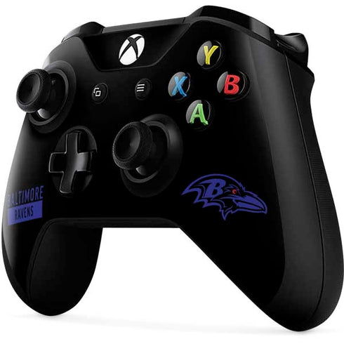 NFL Baltimore Ravens Black Performance Series Xbox One X Controller Skin