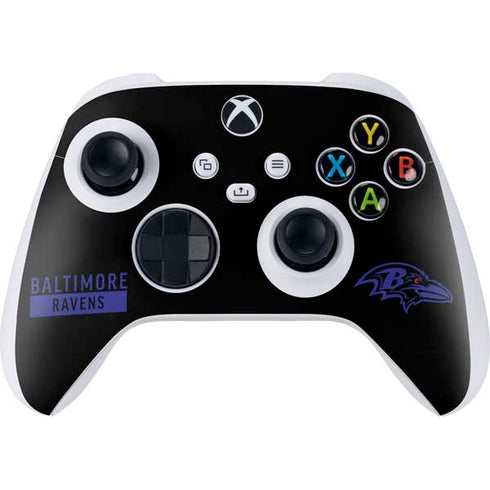 NFL Baltimore Ravens Black Performance Series Xbox Series S Controller Skin