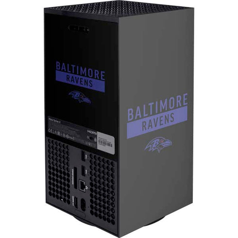 NFL Baltimore Ravens Black Performance Series Xbox Series X Console Skin