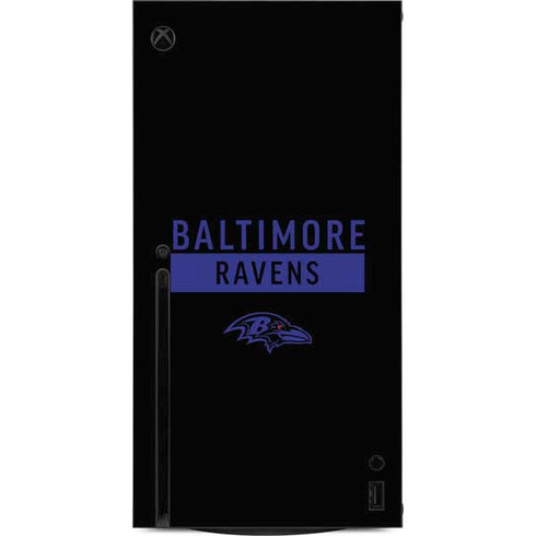 NFL Baltimore Ravens Black Performance Series Xbox Series X Console Skin