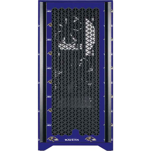 NFL Baltimore Ravens Blitz Series Corsair 4000D Tempered Glass Mid-Tower ATX Case Skin