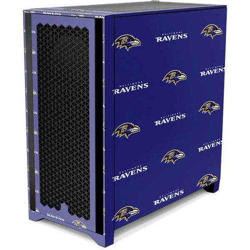 NFL Baltimore Ravens Blitz Series Corsair 4000D Tempered Glass Mid-Tower ATX Case Skin