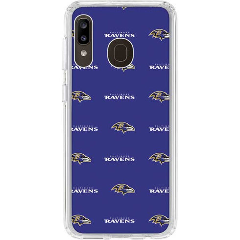NFL Baltimore Ravens Blitz Series Galaxy A20 Clear Case