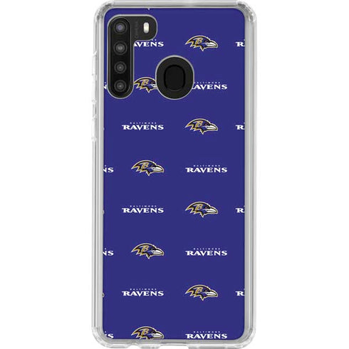 NFL Baltimore Ravens Blitz Series Galaxy A21 Clear Case
