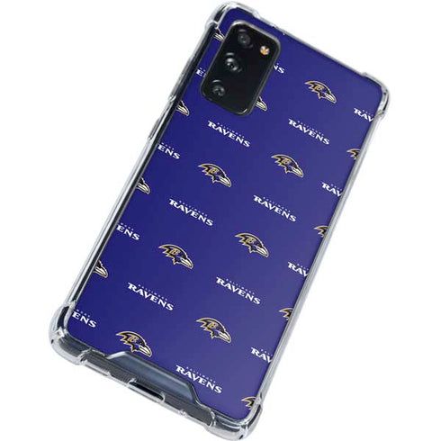 NFL Baltimore Ravens Blitz Series Galaxy S20 FE Clear Case