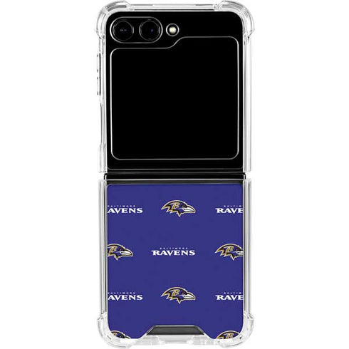 NFL Baltimore Ravens Blitz Series Galaxy Z Flip5 5G Clear Case