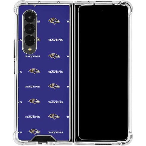 NFL Baltimore Ravens Blitz Series Galaxy Z Fold4 5G Clear Case