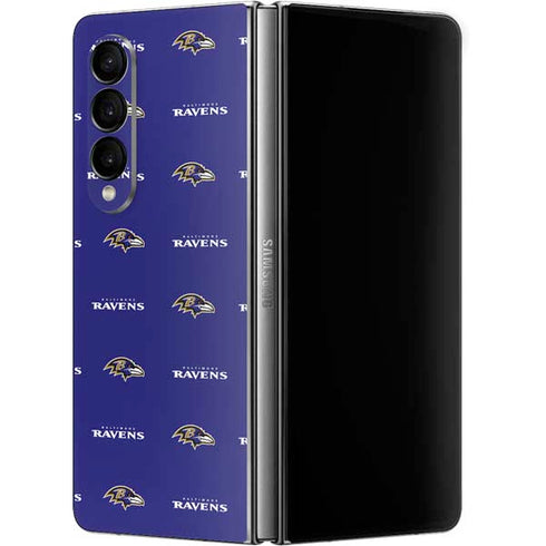 NFL Baltimore Ravens Blitz Series Galaxy Z Fold4 5G Skin