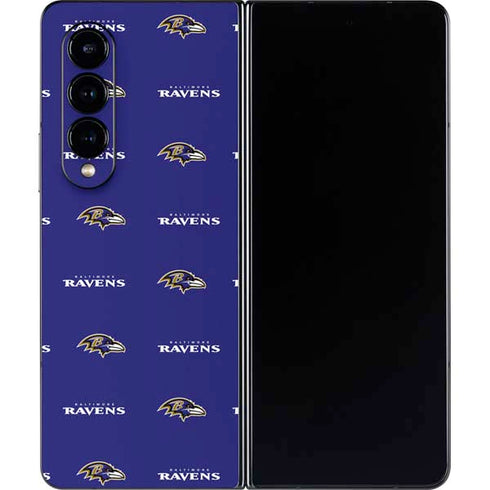 NFL Baltimore Ravens Blitz Series Galaxy Z Fold4 5G Skin