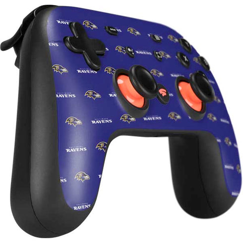 NFL Baltimore Ravens Blitz Series Google Stadia Controller Skin