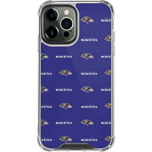 NFL Baltimore Ravens Blitz Series iPhone 15 Pro Max Clear Case