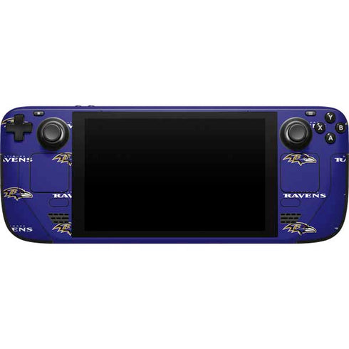 NFL Baltimore Ravens Blitz Series Steam Deck Handheld Gaming Computer Skin