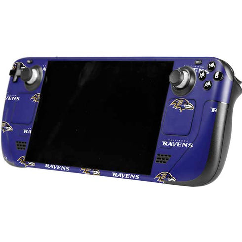 NFL Baltimore Ravens Blitz Series Steam Deck Handheld Gaming Computer Skin