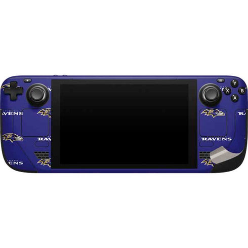 NFL Baltimore Ravens Blitz Series Steam Deck Handheld Gaming Computer Skin