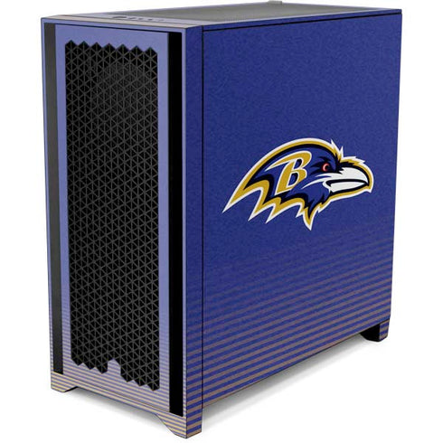 NFL Baltimore Ravens Breakaway Corsair 4000D Tempered Glass Mid-Tower ATX Case Skin