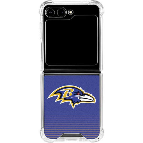 NFL Baltimore Ravens Breakaway Galaxy Z Flip5 5G Clear Case