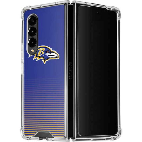NFL Baltimore Ravens Breakaway Galaxy Z Fold4 5G Clear Case