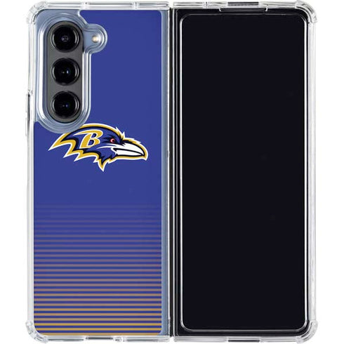 NFL Baltimore Ravens Breakaway Galaxy Z Fold5 5G Clear Case