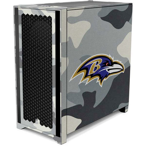 NFL Baltimore Ravens Camo Corsair 4000D Tempered Glass Mid-Tower ATX Case Skin