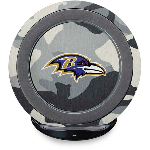 NFL Baltimore Ravens Camo Fast Charge Wireless Charging Stand Skin