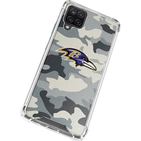 NFL Baltimore Ravens Camo Galaxy A12 Clear Case