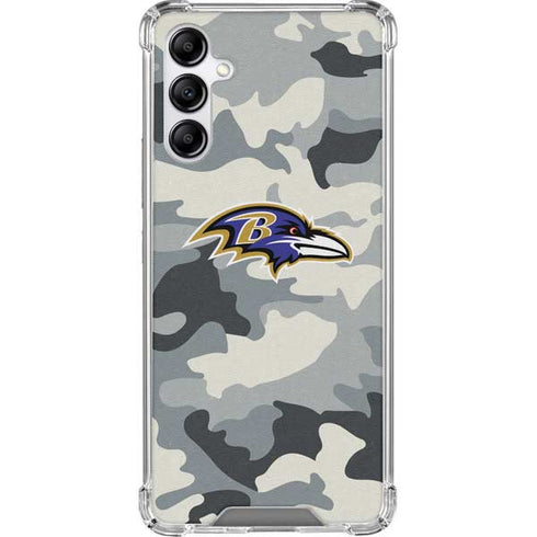 NFL Baltimore Ravens Camo Galaxy A14 5G Clear Case