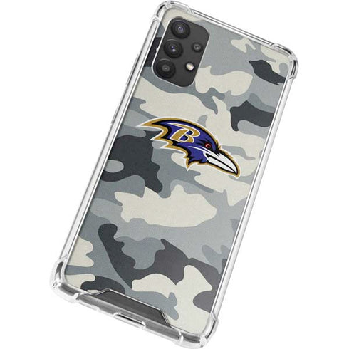NFL Baltimore Ravens Camo Galaxy A32 5G Clear Case