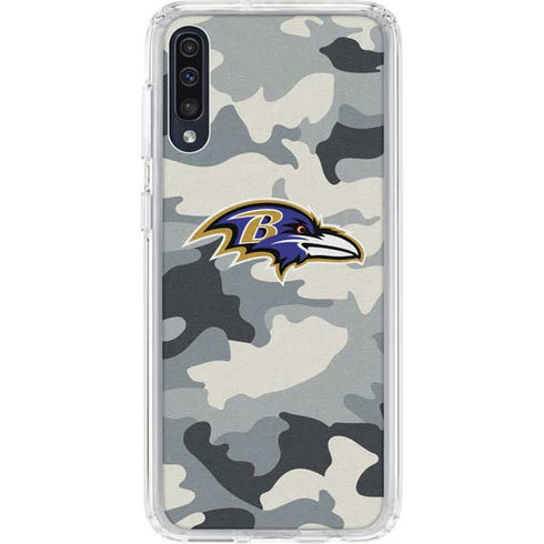 NFL Baltimore Ravens Camo Galaxy A50 Clear Case