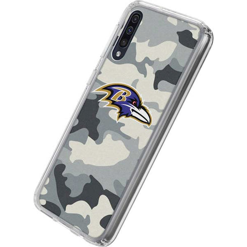NFL Baltimore Ravens Camo Galaxy A50 Clear Case