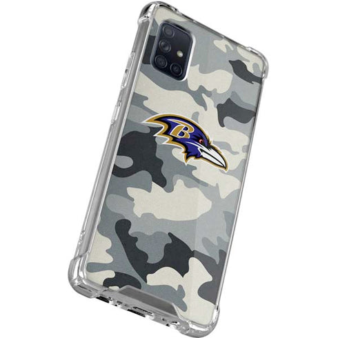 NFL Baltimore Ravens Camo Galaxy A51 5G Clear Case