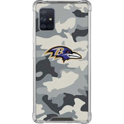 NFL Baltimore Ravens Camo Galaxy A51 5G Clear Case