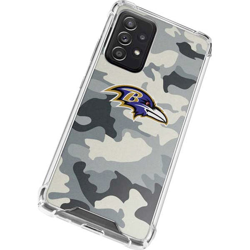 NFL Baltimore Ravens Camo Galaxy A52 5G Clear Case