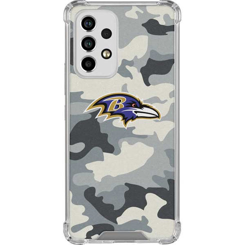 NFL Baltimore Ravens Camo Galaxy A53 5G Clear Case