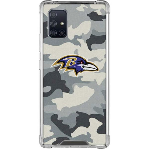 NFL Baltimore Ravens Camo Galaxy A71 5G Clear Case